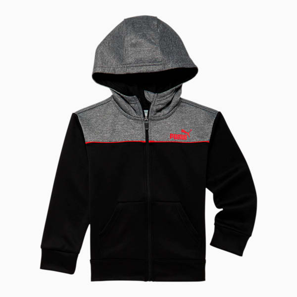 No.1 Logo Little Kids' Fleece Zip Up Hoodie, BLACK MULTI, extralarge