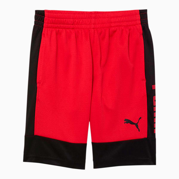 Puma shorts kids red sale