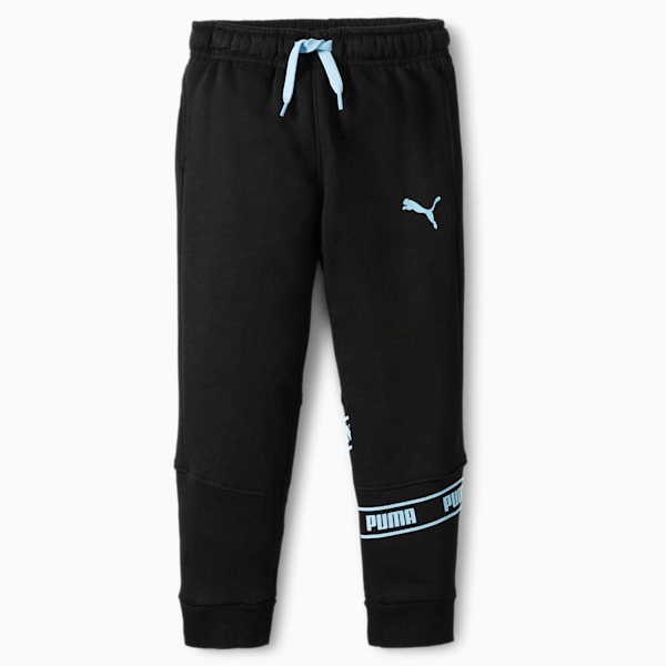 No.1 Logo Little Kids' Fleece Joggers, PUMA BLACK, extralarge