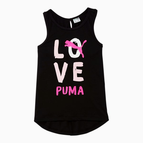 Alpha Little Kids' Cross Back Fashion Tank, PUMA BLACK, extralarge
