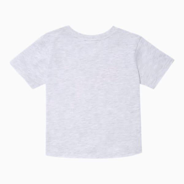 Alpha Little Kids' Tie Front Fashion Tee, WHITE HEATHER, extralarge