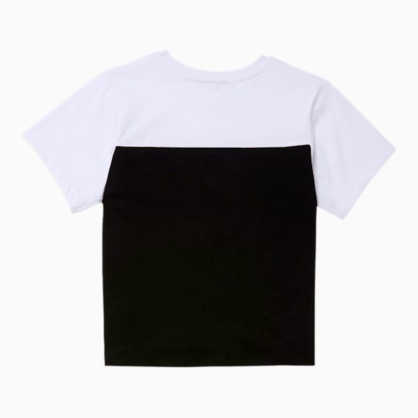 Graphic Injection Little Kids' Colorblocked Fashion Tee, PUMA BLACK, extralarge