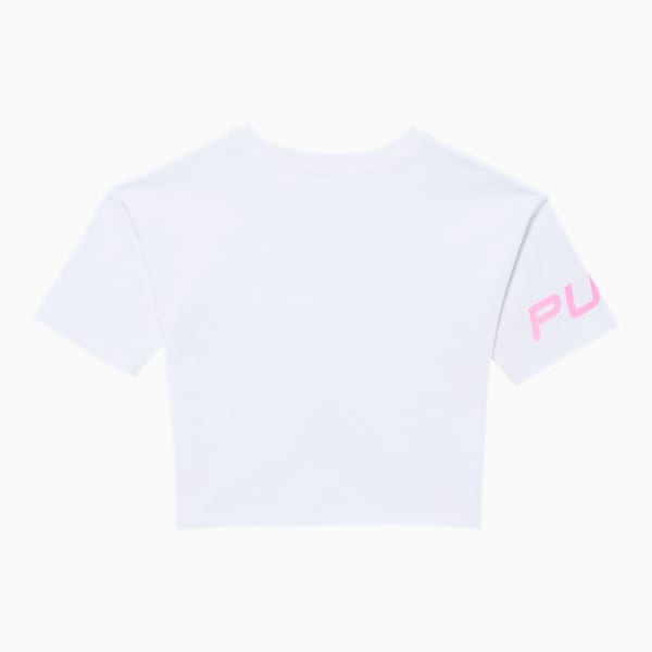 Evide Little Kids' Wide Sleeve Fashion Tee, PUMA WHITE, extralarge