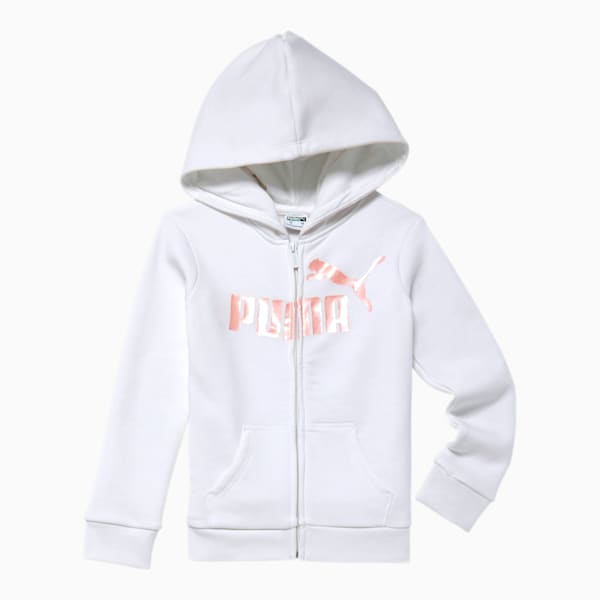 White puma zip up hoodie hotsell