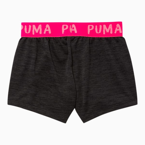 Alpha Little Kids' Space-Dyed Jacquard Waistband Shorts, BLACK HEATHER, extralarge