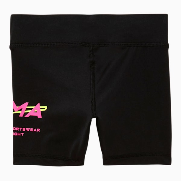 Evide Little Kids' High Waisted Biker Shorts, PUMA BLACK, extralarge