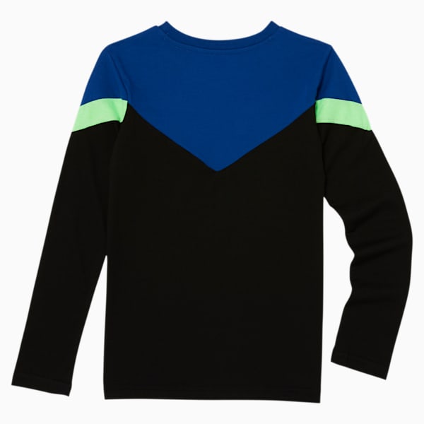 MCS Little Kids' Long Sleeve Tee, PUMA BLACK, extralarge