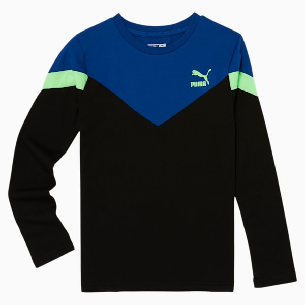 MCS Little Kids' Long Sleeve Tee, PUMA BLACK, extralarge