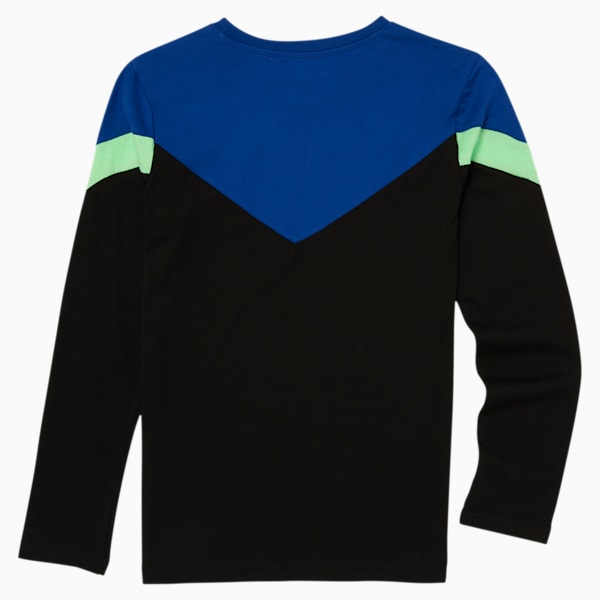 MCS Boys' Long Sleeve Tee JR, PUMA BLACK, extralarge