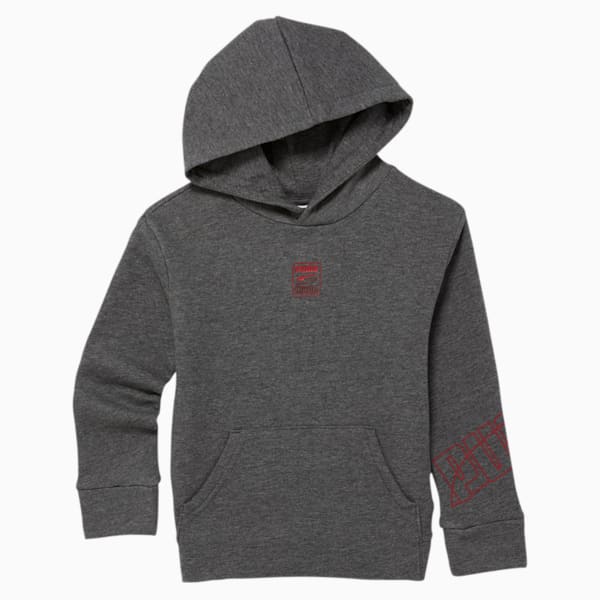 Rebel Little Kids' Fleece Hoodie, CHARCOAL HEATHER, extralarge