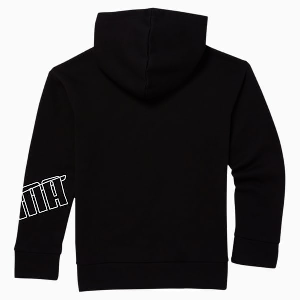 Rebel Boys' Fleece Hoodie JR, PUMA BLACK, extralarge