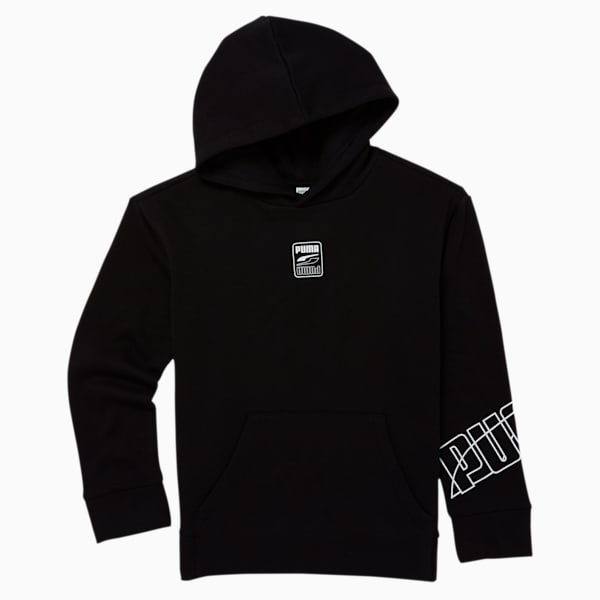 Rebel Boys' Fleece Hoodie JR, PUMA BLACK, extralarge