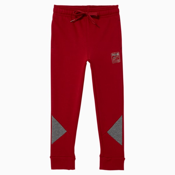 Rebel Little Kids' Colorblocked Joggers, RED DAHLIA, extralarge