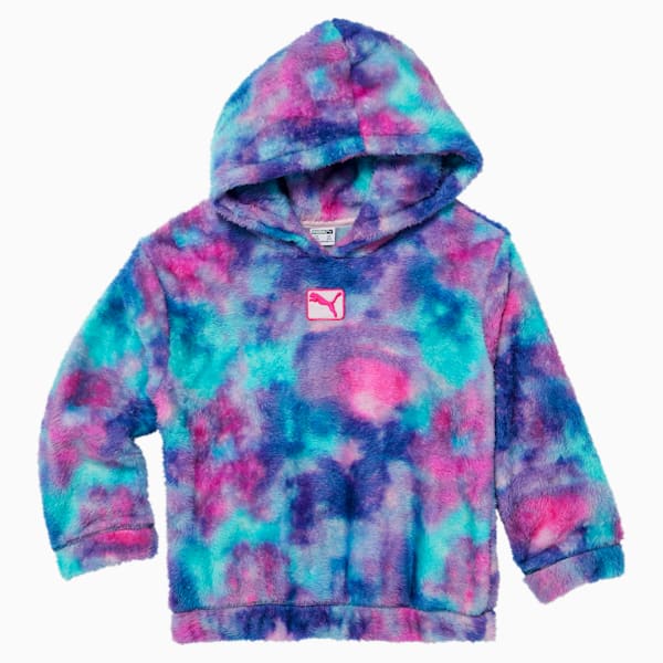 Evide Girls' Sherpa Hoodie JR, DIGI BLUE, extralarge