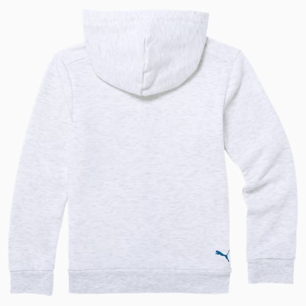 Be Bold Little Kids' Fleece Full Zip Hoodie, WHITE HEATHER, extralarge