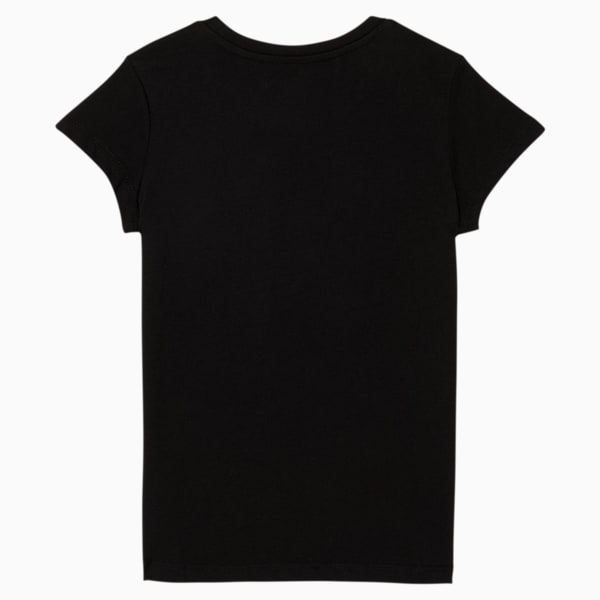 No. 1 Logo Girls' Graphic Tee JR, PUMA BLACK, extralarge