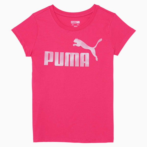 No. 1 Logo Girls' Graphic Tee JR, GLOWING PINK, extralarge