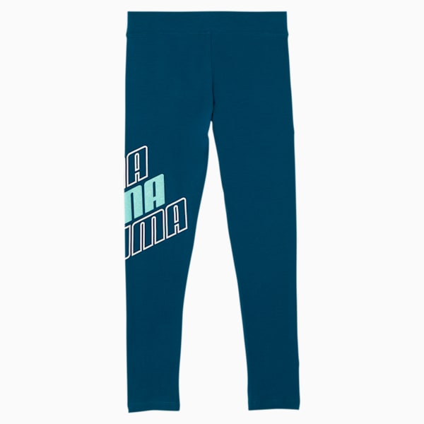 Modern Sports Girls' Leggings JR, DIGI BLUE, extralarge