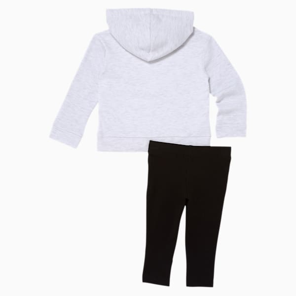 Fleece Hoodie + Legging Toddler Set, WHITE HEATHER, extralarge