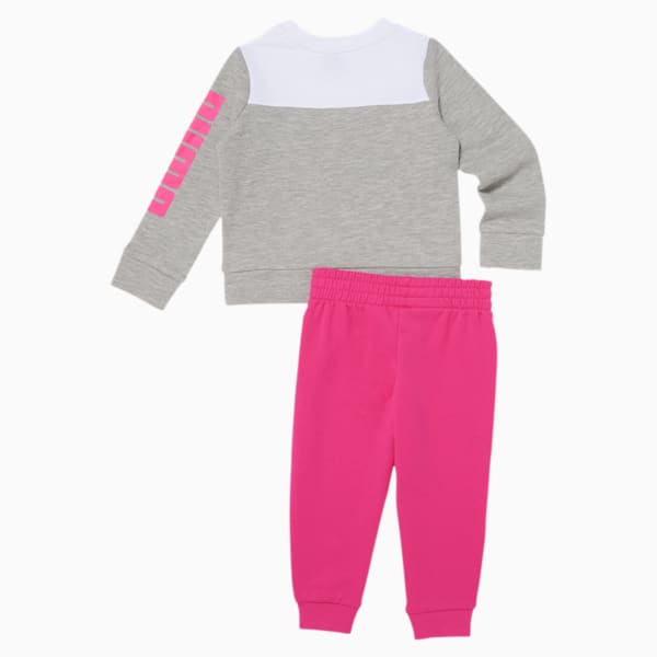 Fleece Crewneck Sweatshirt + Jogger Toddler Set, LIGHT HEATHER GREY, extralarge
