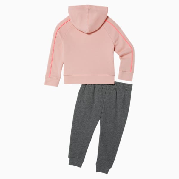 Fleece Hoodie + Jogger Toddler Set, PEACH SKIN, extralarge