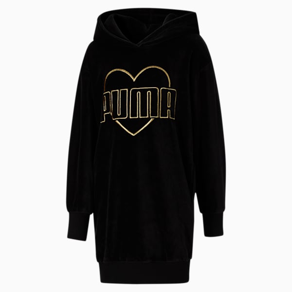 Alpha Girls Velour Hooded Dress JR PUMA