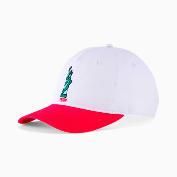 PUMA Lady Liberty Dad Cap, WHITE/PINK, extralarge