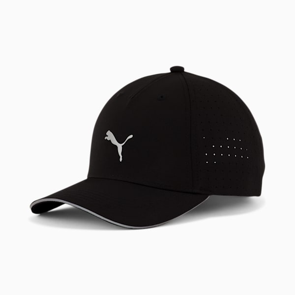 PUMA Mesh 3.0 Runner Performance Cap, Black/Silver, extralarge