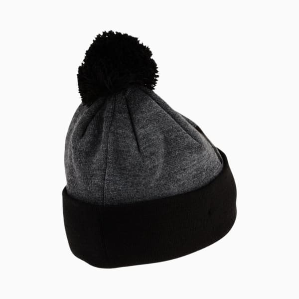 PUMA Slope Cuff Pom Beanie, Charcoal, extralarge