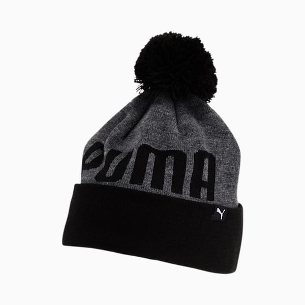 PUMA Slope Cuff Pom Beanie, Charcoal, extralarge
