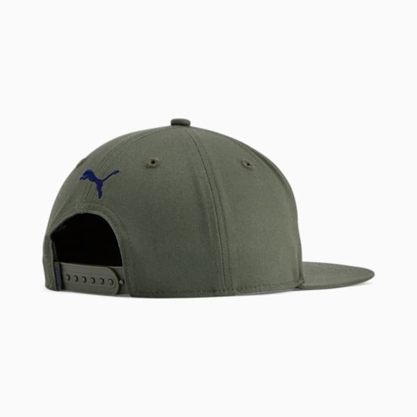 PUMA Go Kids' Snapback, Olive/Blue, extralarge