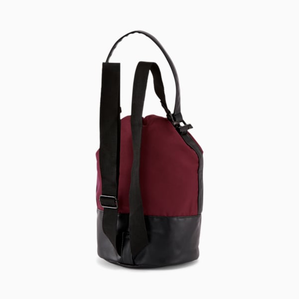 PUMA Convertible Bucket Bag, Burgundy, extralarge