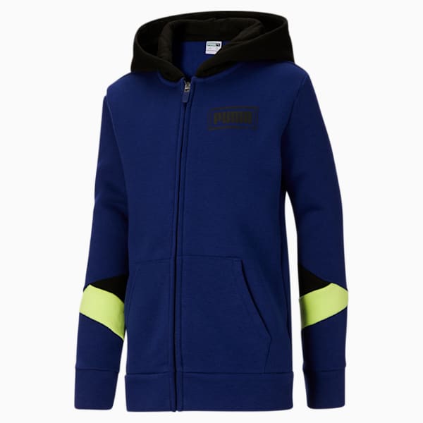 Rebel Boys' Fleece Zip Up Hoodie JR, ELEKTRO BLUE, extralarge