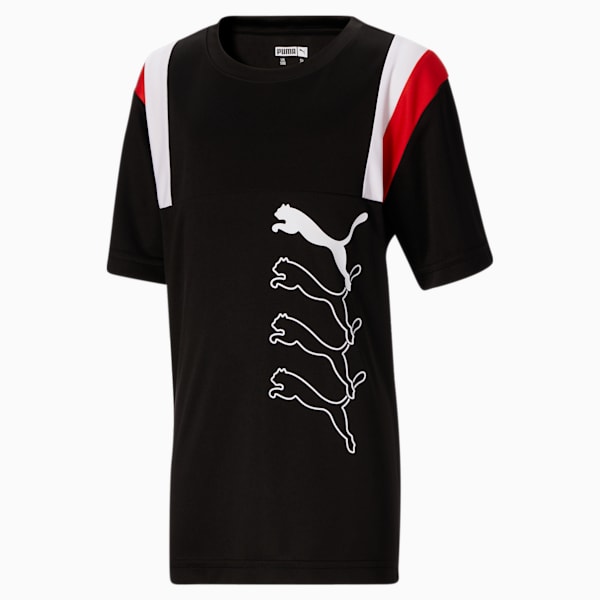 Colorblock Boys' Performance Tee JR, PUMA BLACK, extralarge