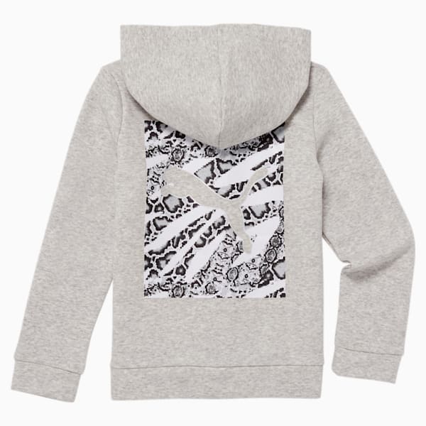 Little Kids' Fleece Zip Up Hoodie, LIGHT HEATHER GREY, extralarge