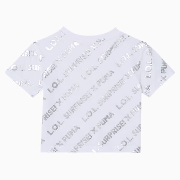 PUMA x L.O.L. SURPRISE! Toddler Metallic Fashion Tee, PUMA WHITE, extralarge