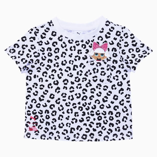 PUMA x L.O.L. SURPRISE! Toddler Leopard Fashion Tee, PUMA WHITE, extralarge