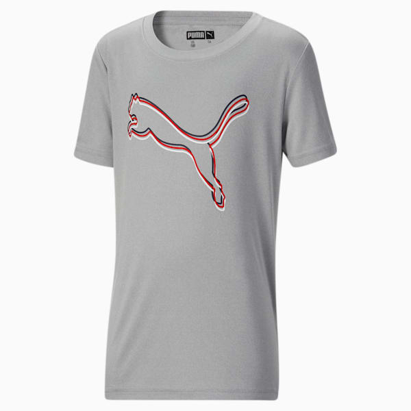 Alpha Boys' Tee JR, LIGHT HEATHER GREY, extralarge