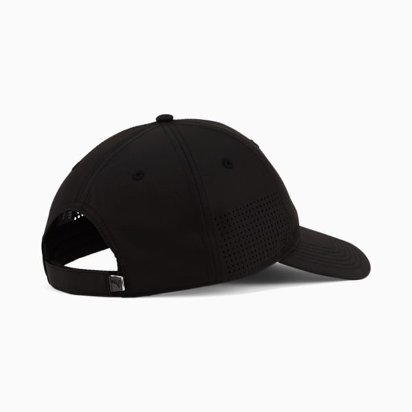 Stream Perforated Adjustable Baseball Cap, Black, extralarge