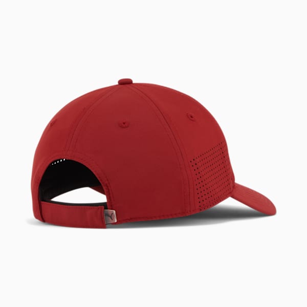 Stream Perforated Adjustable Baseball Cap, Burgundy/Black, extralarge