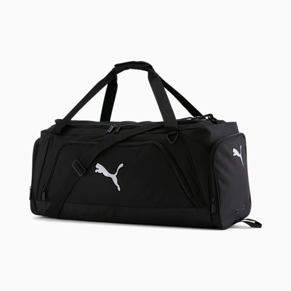 Puma Wanderer 28 Rolling Duffle Bag, Black/Silver