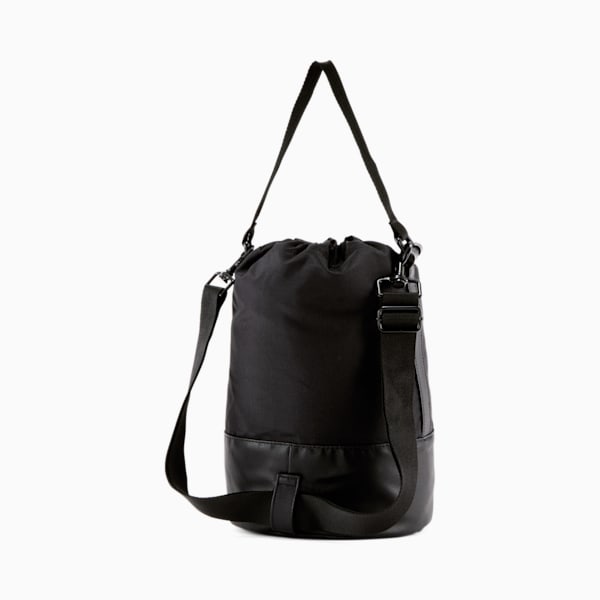 Convertible Bucket Shoulder Bag 2.0, Black/White, extralarge