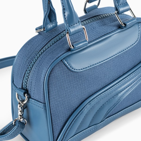 Mini sac à bandoulière et anses Femme, MEDIUM BLUE, extralarge