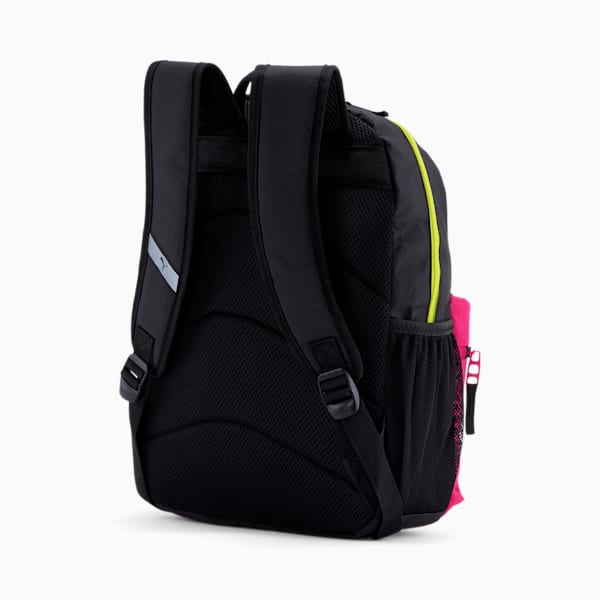 PUMA Meridian mochila para niños, Meridian Mochila, Negro Heather/Lotus