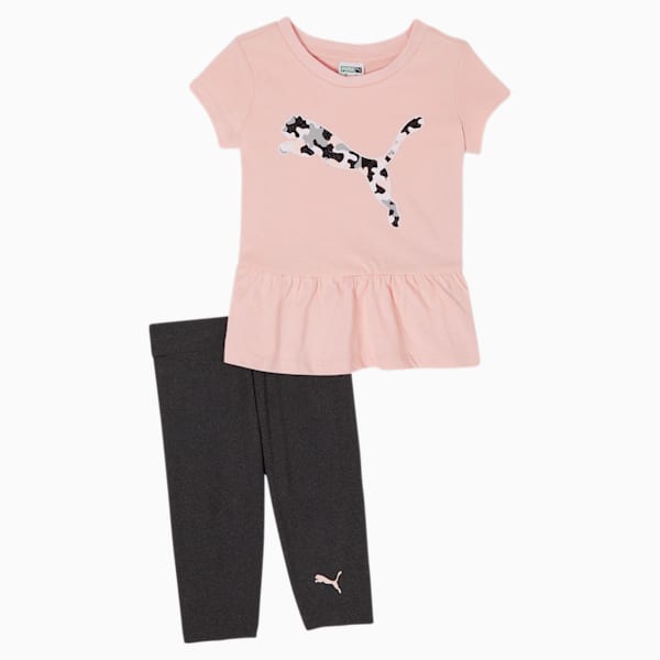 Tee + Capri Legging Toddler Set, PEACH SKIN, extralarge