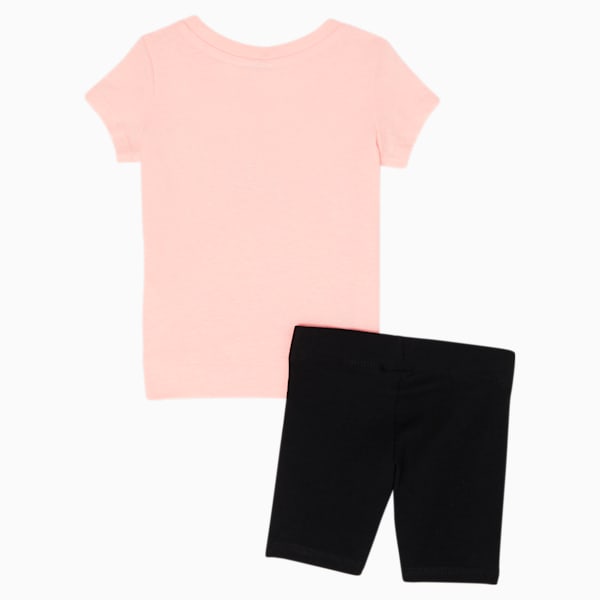 Tee + Biker Shorts Toddler Set, ELEKTRO PEACH, extralarge
