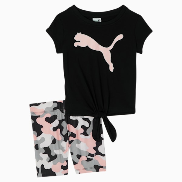 Tee + Biker Shorts Toddler Set, PUMA BLACK, extralarge