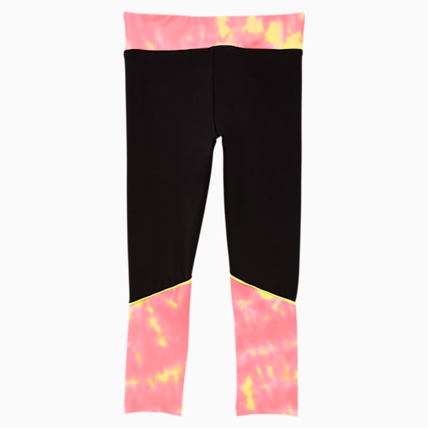 No.1 Logo Little Kids' Colorblocked Leggings, PUMA BLACK, extralarge