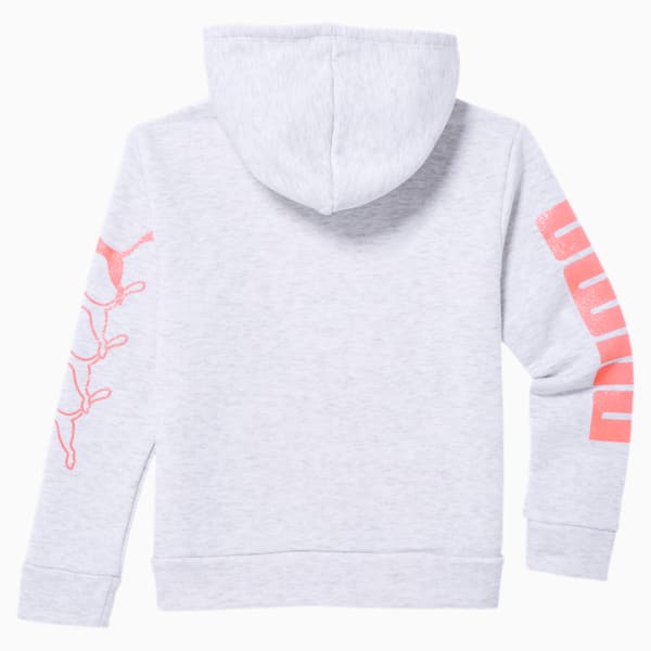 Rebel Little Kids' Fleece Hoodie, WHITE HEATHER, extralarge