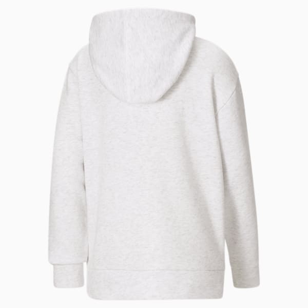 Girls' Fleece Pullover Hoodie JR, WHITE HEATHER, extralarge